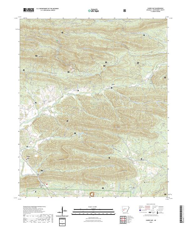 Caddo Gap topographic map thumbnail