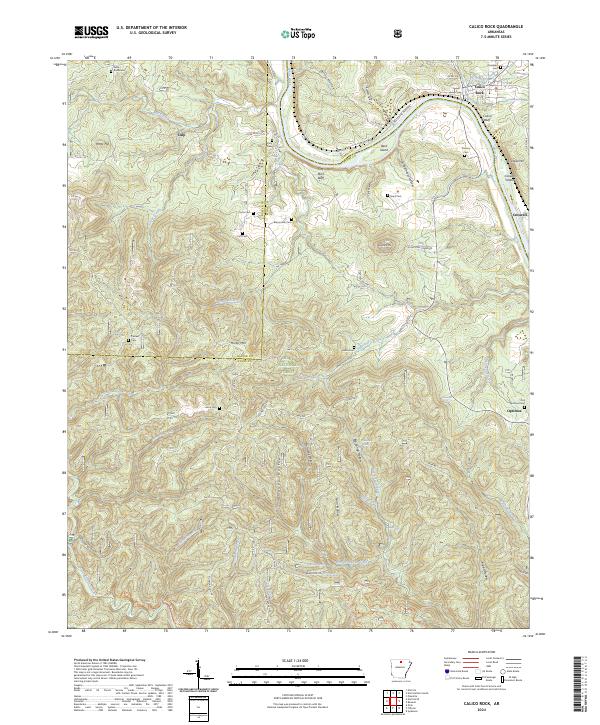 Calico Rock topographic map thumbnail