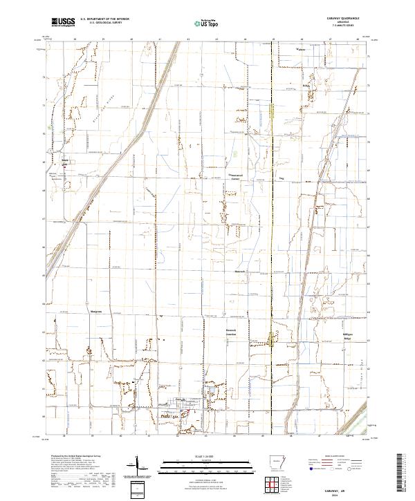 Caraway topographic map thumbnail