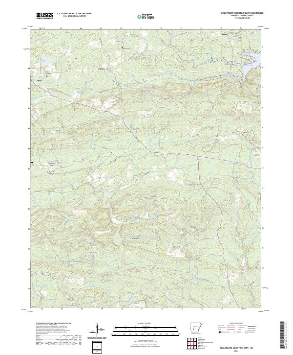 Chalybeate Mountain East topographic map thumbnail