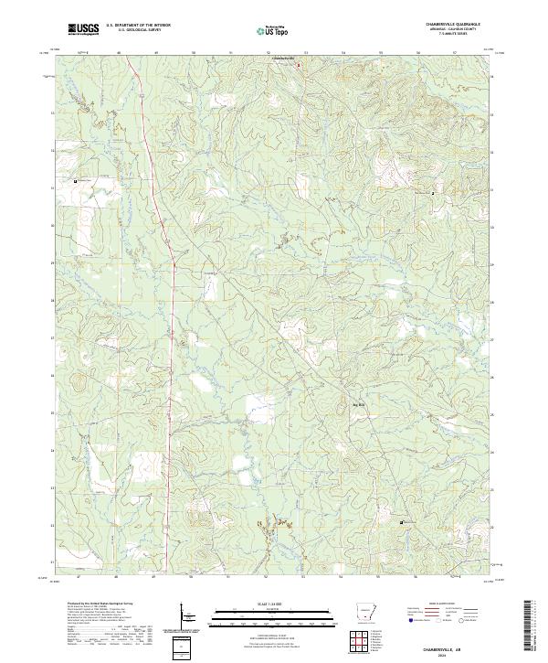Chambersville topographic map thumbnail
