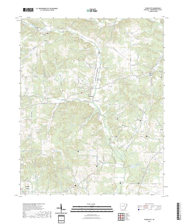 Charlotte topographic map thumbnail