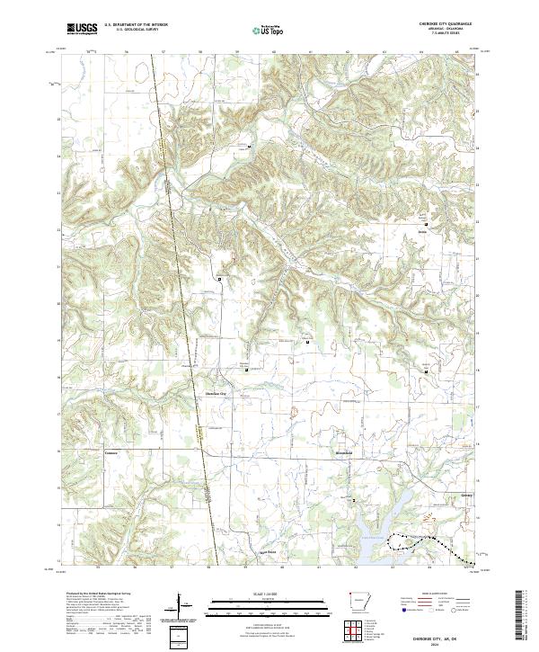 Cherokee City topographic map thumbnail