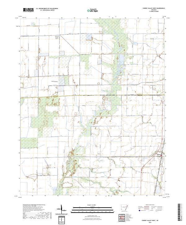 Cherry Valley West topographic map thumbnail
