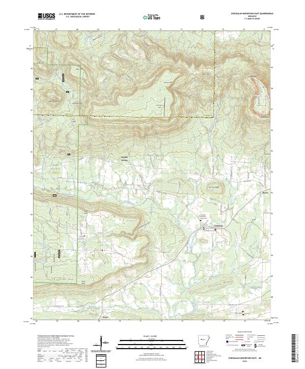 Chickalah Mountain East topographic map thumbnail