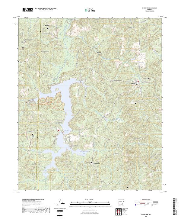 Chidester topographic map thumbnail