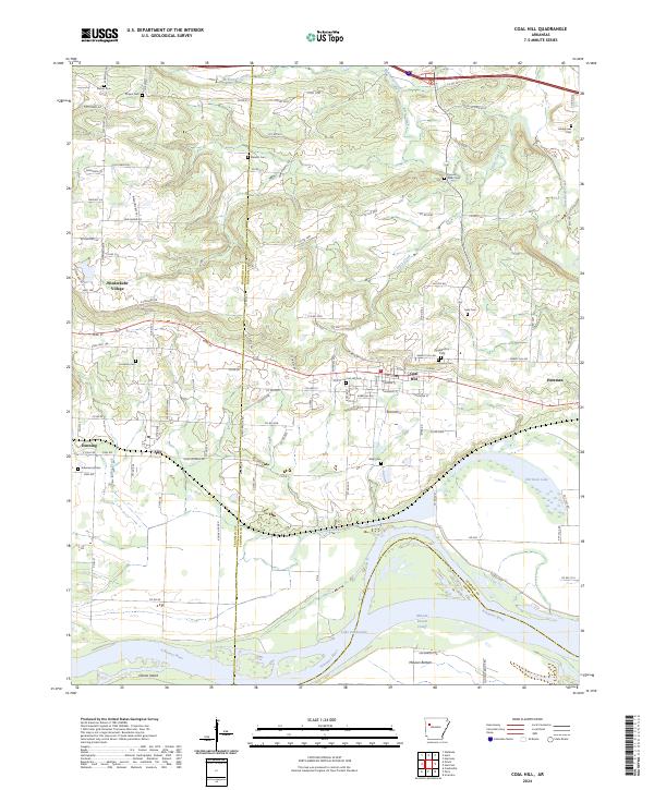 Coal Hill topographic map thumbnail