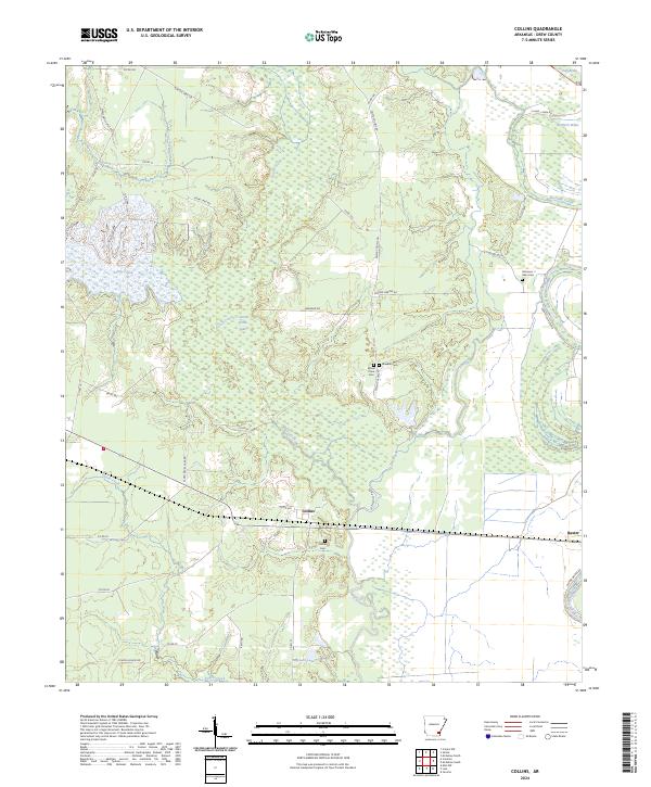 Collins topographic map thumbnail