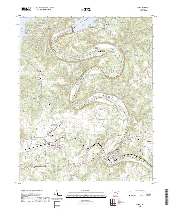 Cotter topographic map thumbnail