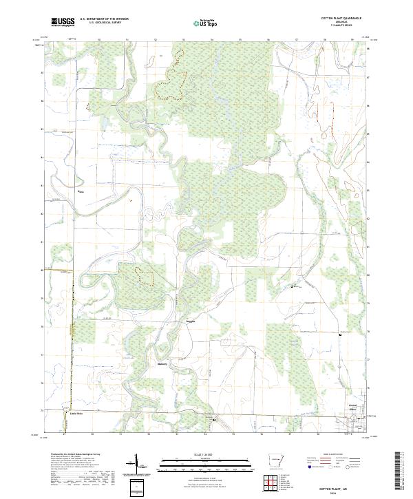 Cotton Plant topographic map thumbnail