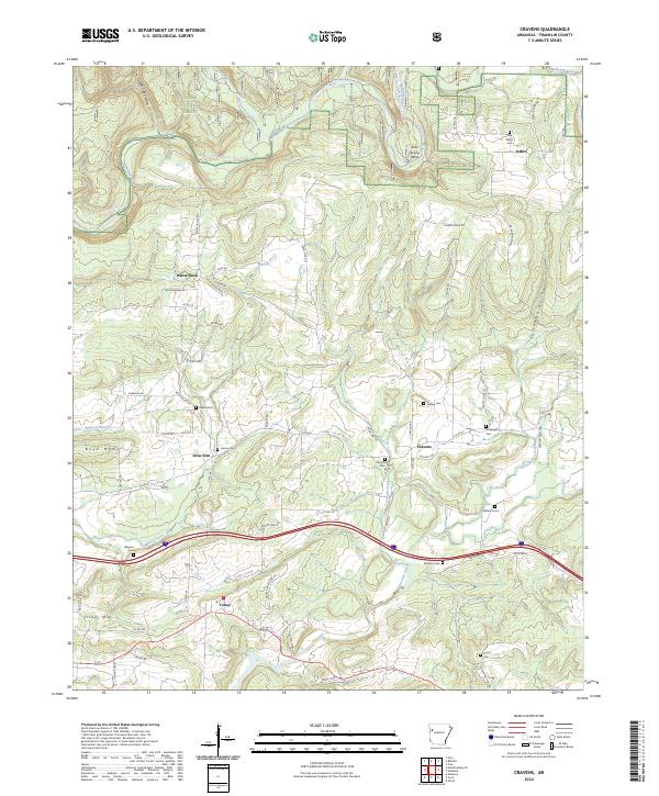 Cravens topographic map thumbnail