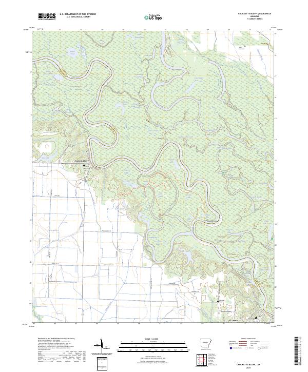 Crocketts Bluff topographic map thumbnail