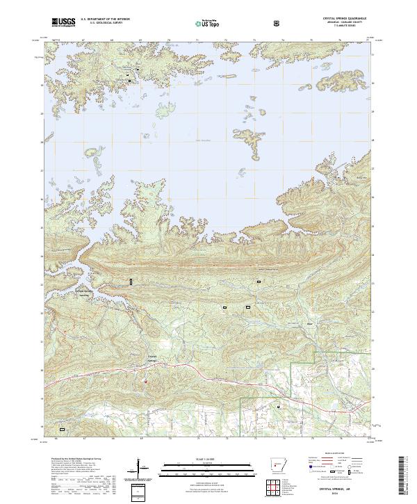 Crystal Springs topographic map thumbnail