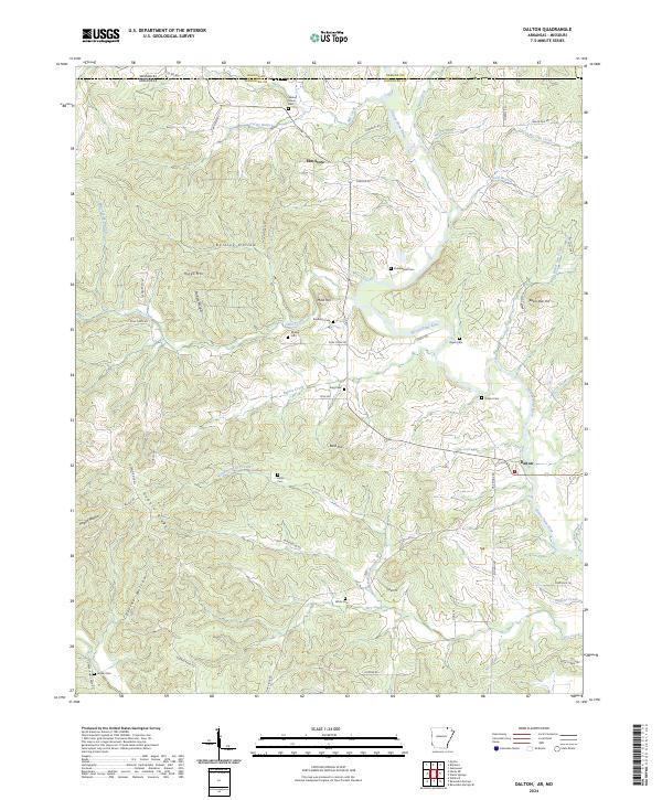 Dalton topographic map thumbnail