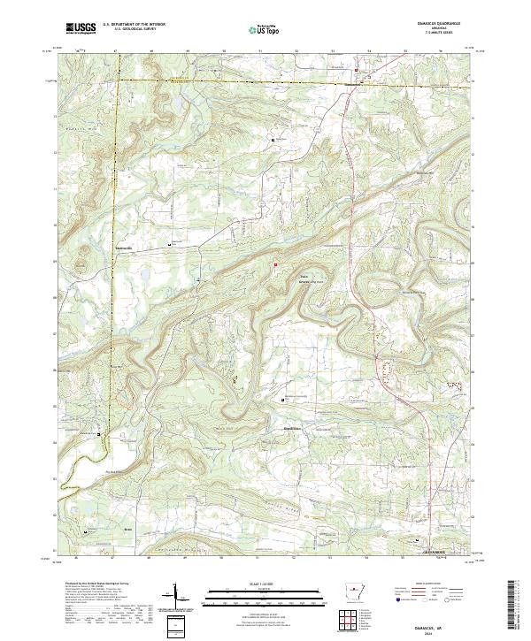 Damascus topographic map thumbnail