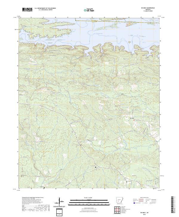 De Gray topographic map thumbnail