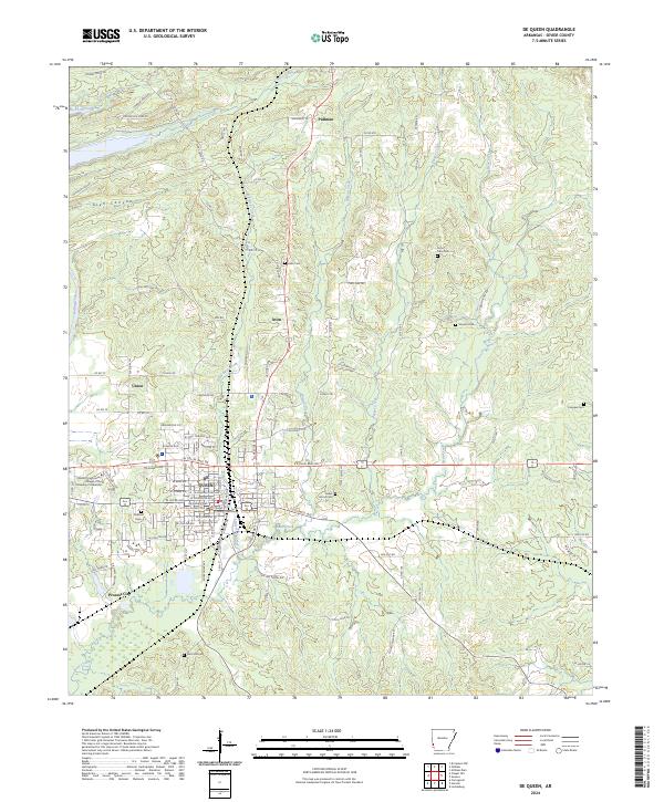 De Queen topographic map thumbnail