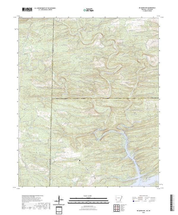 De Queen NW topographic map thumbnail