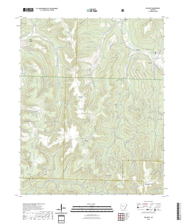 Delaney topographic map thumbnail