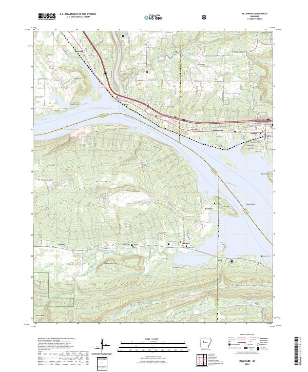 Delaware topographic map thumbnail