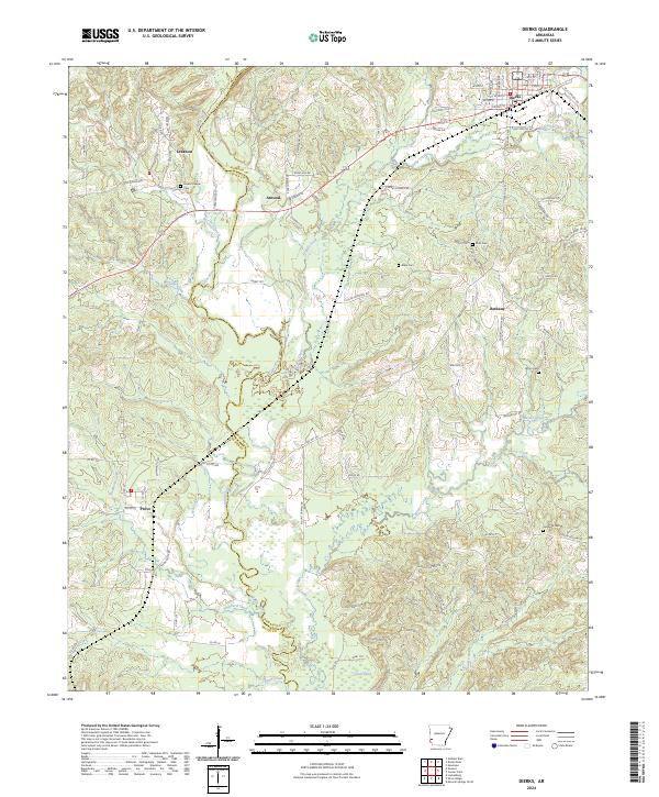 Dierks topographic map thumbnail