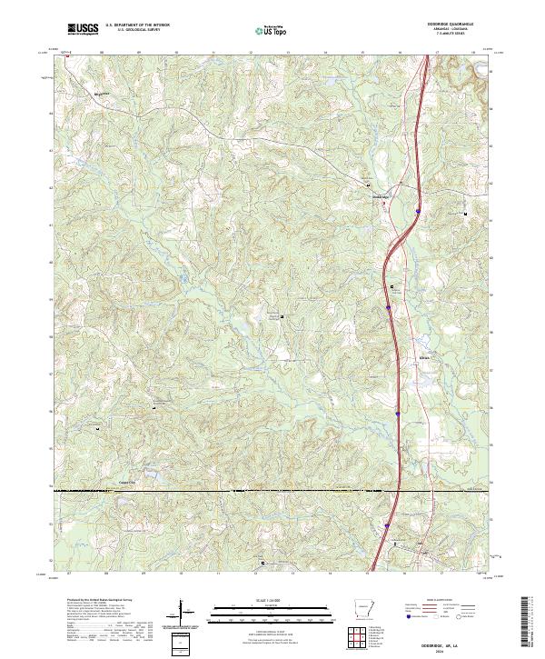 Doddridge topographic map thumbnail