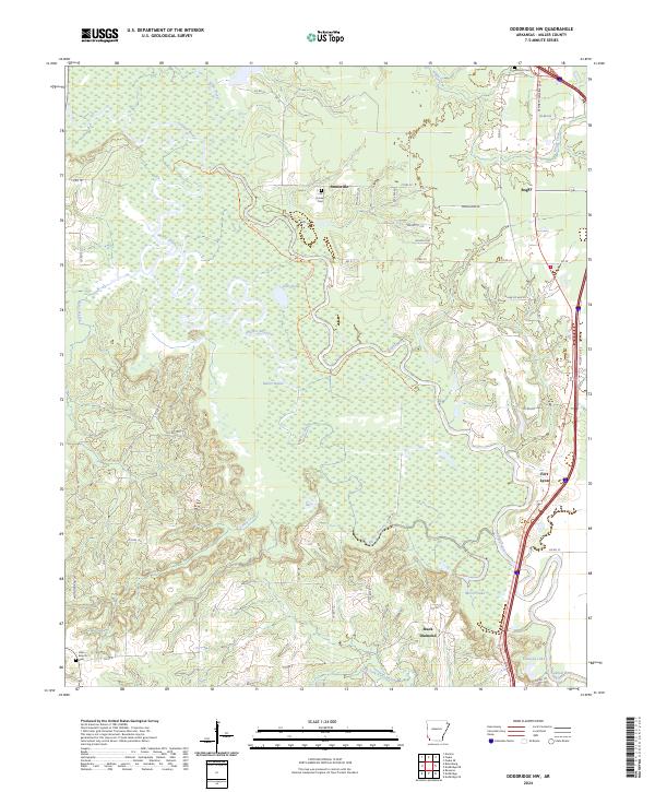 Doddridge NW topographic map thumbnail