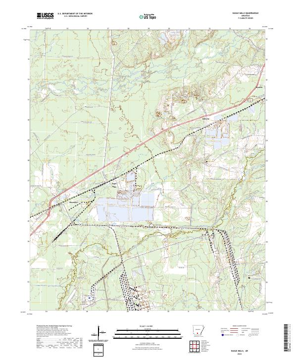Eagle Mills topographic map thumbnail