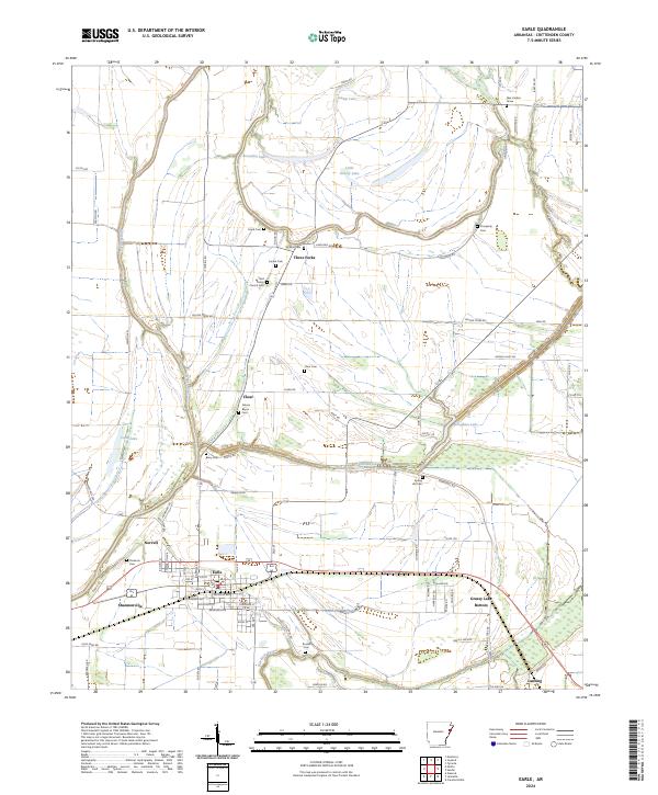 Earle topographic map thumbnail
