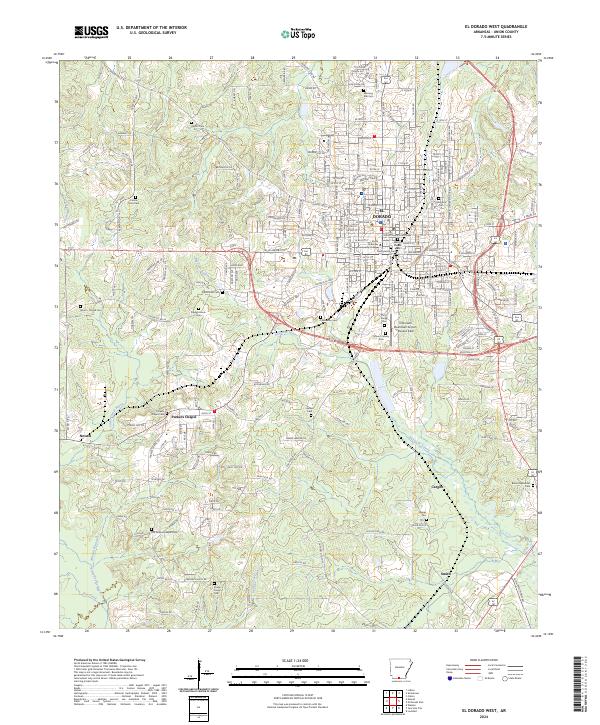 El Dorado West topographic map thumbnail