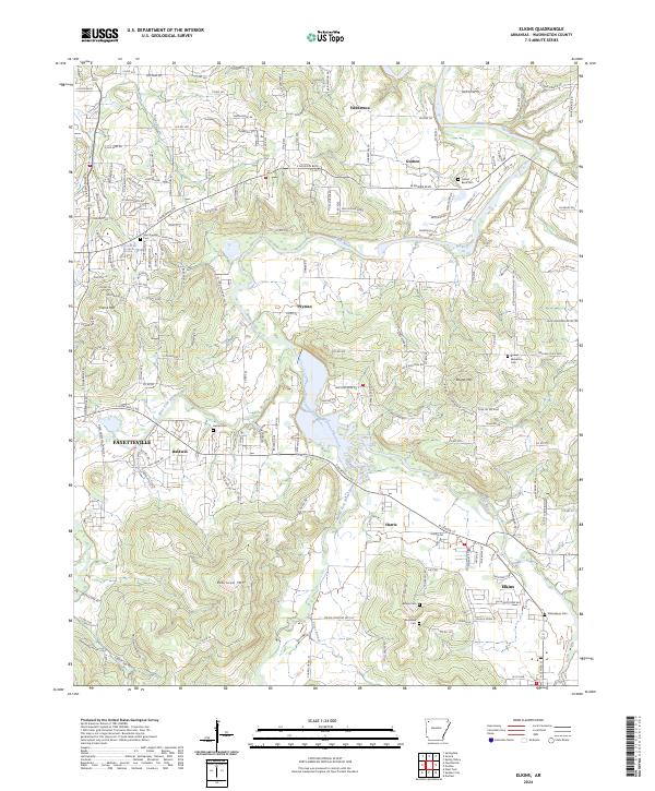 Elkins topographic map thumbnail