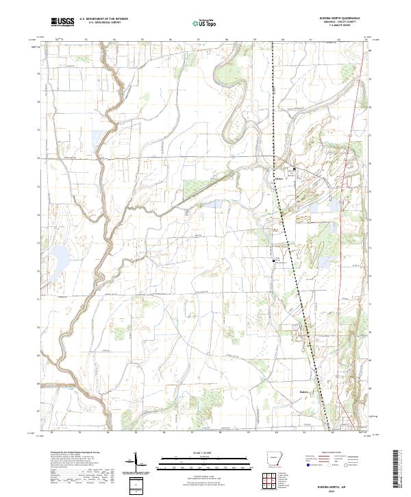 Eudora North topographic map thumbnail