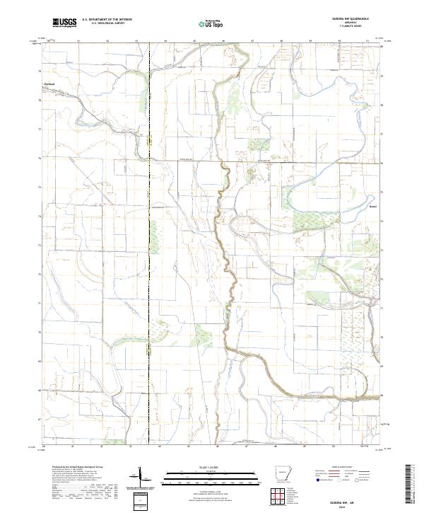 Eudora NW topographic map thumbnail