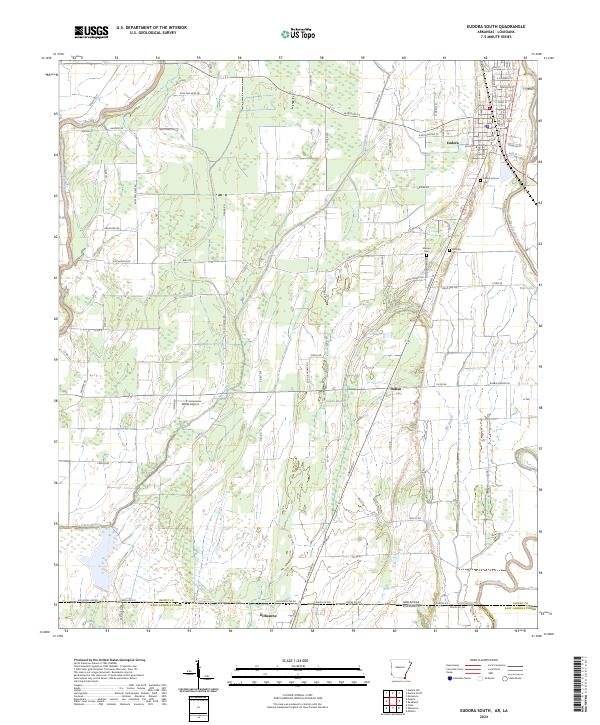 Eudora South topographic map thumbnail