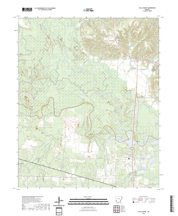 Falls Chapel topographic map thumbnail