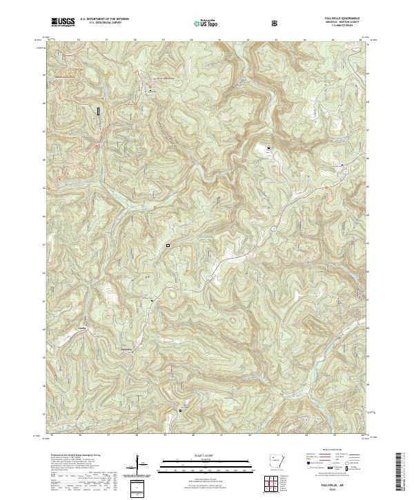 Fallsville topographic map thumbnail