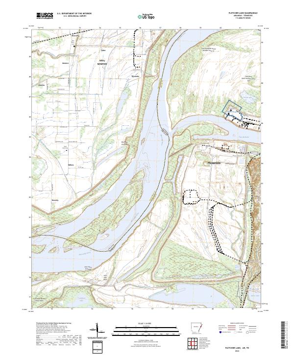 Fletcher Lake topographic map thumbnail