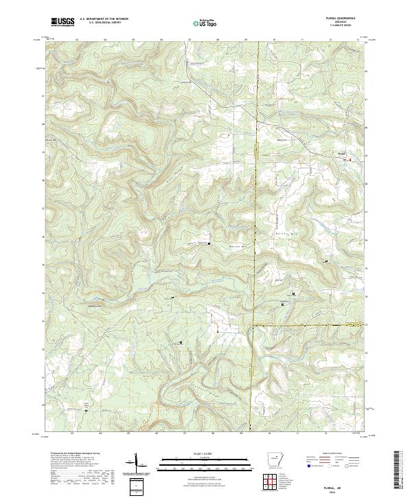 Floral topographic map thumbnail