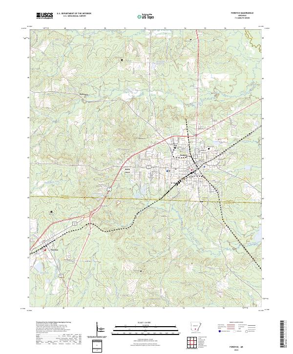 Fordyce topographic map thumbnail