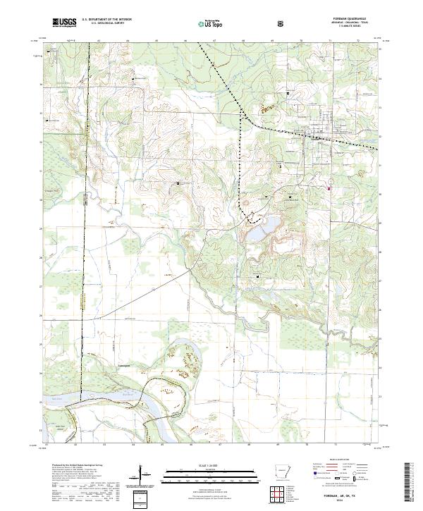 Foreman topographic map thumbnail