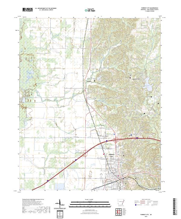 Forrest City topographic map thumbnail