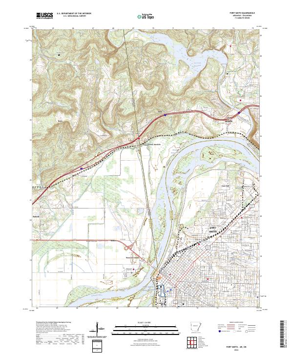 Fort Smith topographic map thumbnail