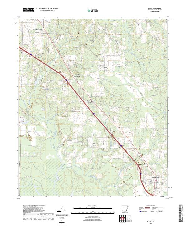 Fouke topographic map thumbnail