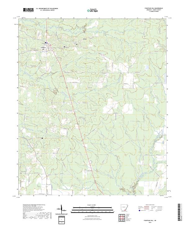 Fountain Hill topographic map thumbnail