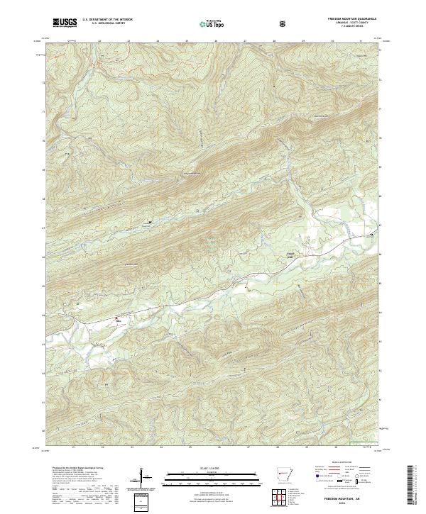 Freedom Mountain topographic map thumbnail
