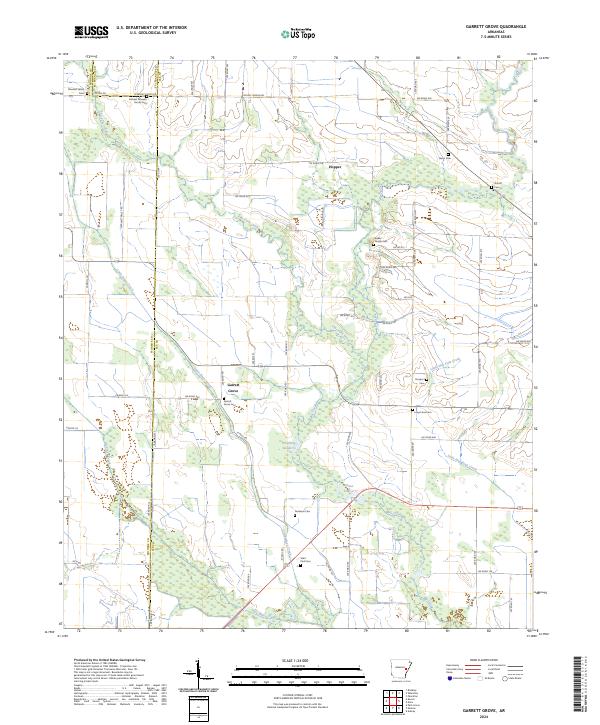 Garrett Grove topographic map thumbnail