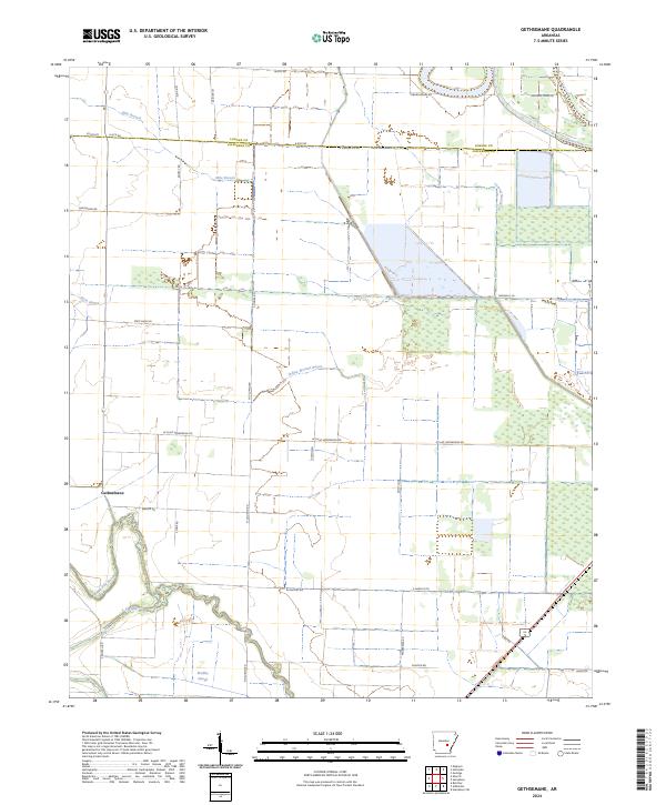 Gethsemane topographic map thumbnail