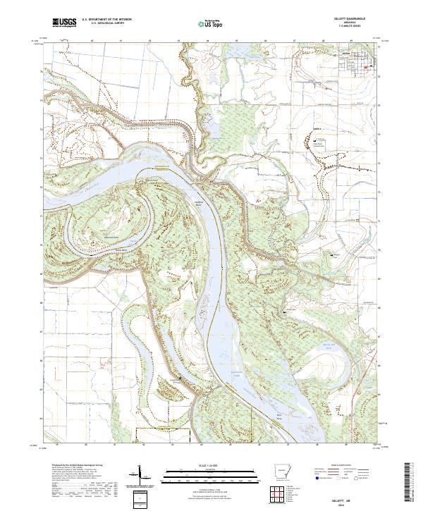 Gillett topographic map thumbnail