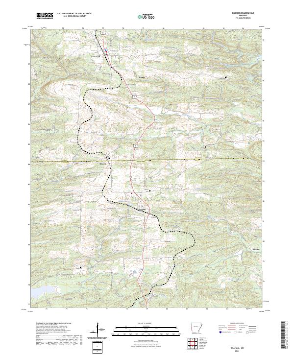 Gillham topographic map thumbnail