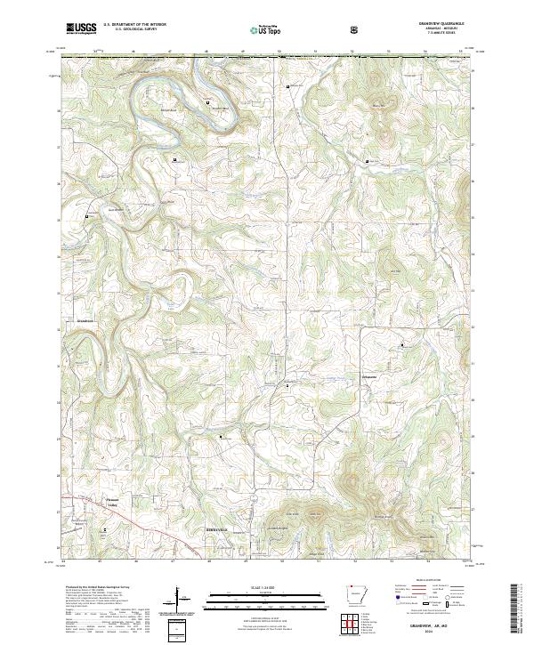 Grandview topographic map thumbnail